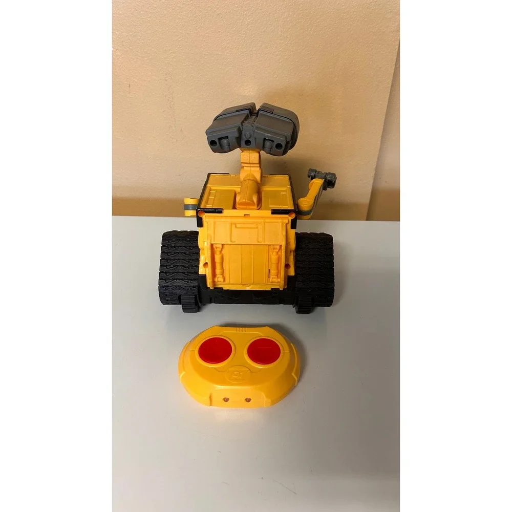 Disney Pixar Wall-E Remote Control Robot Toy with Light Up Eyes Yellow Grey